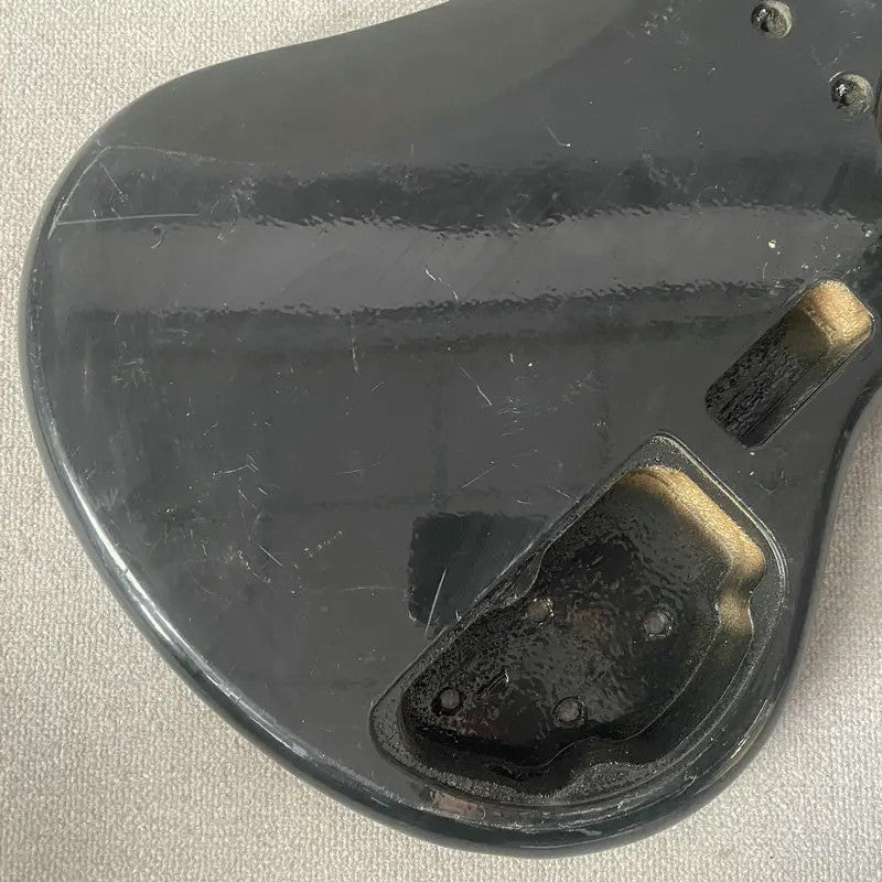 Black Lefty Basswood 4 String Electric Bass Body