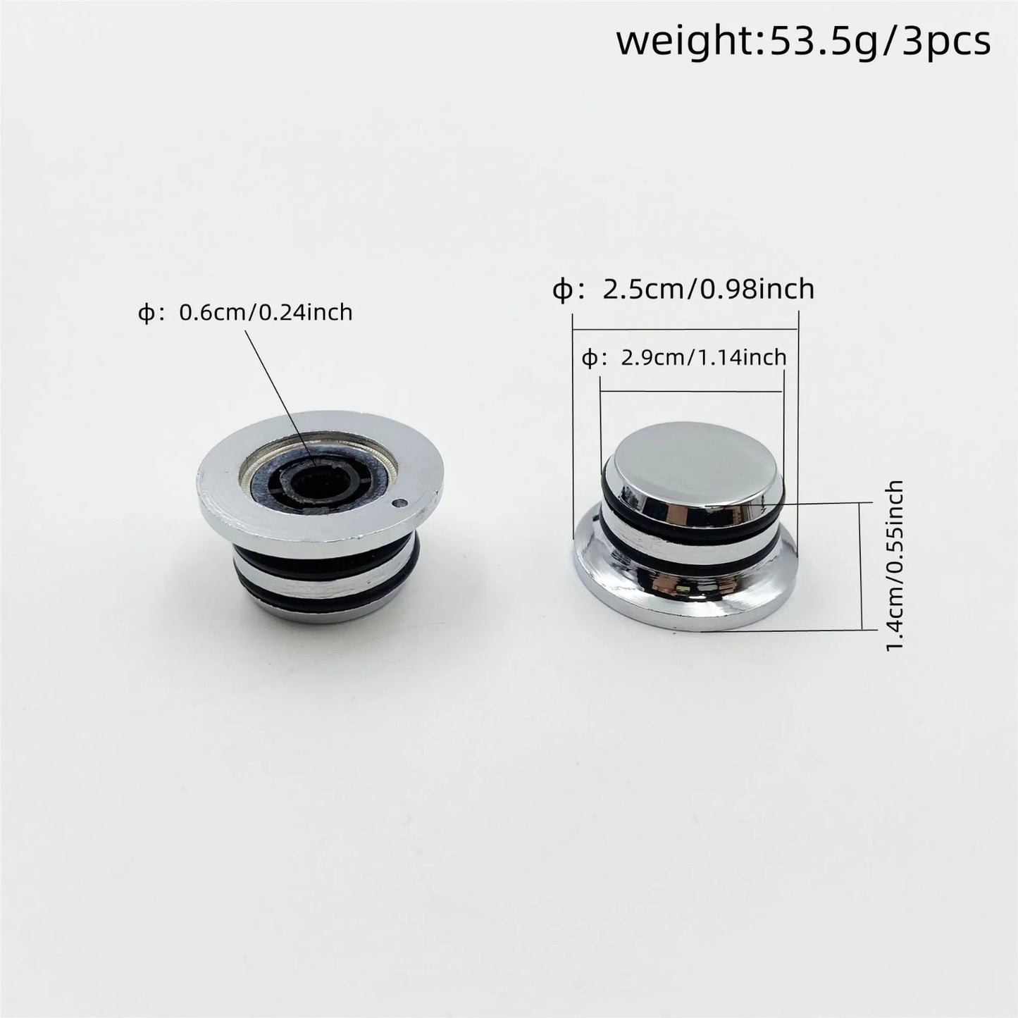 3pcs Guitar Volume Tone Control Knobs Fit Stratocaster Strat