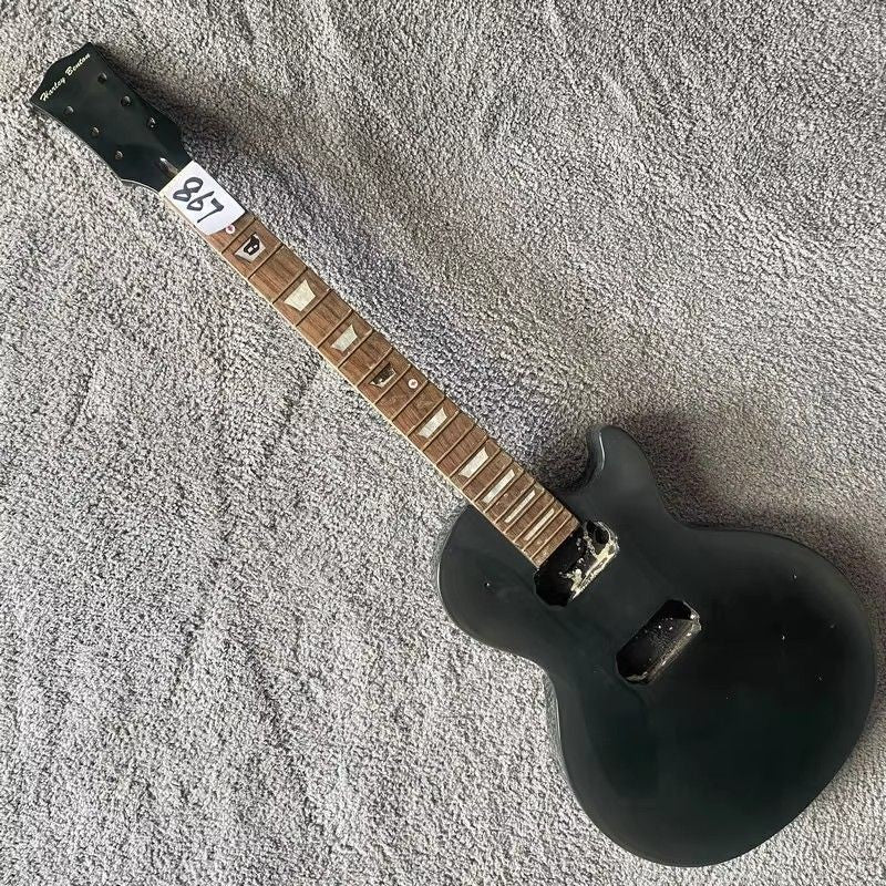 Harley Benton Black Guitar Single Cut Body with Neck Fit Les Paul LP D