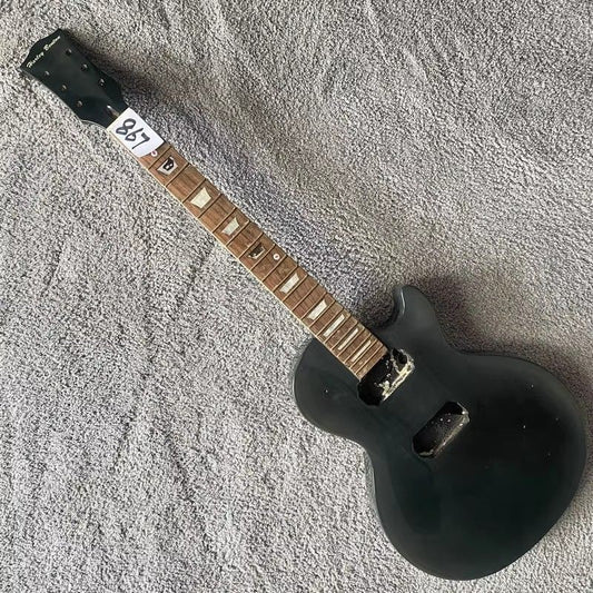 Harley Benton Black Guitar Single Cut Body with Neck Fit Les Paul LP D