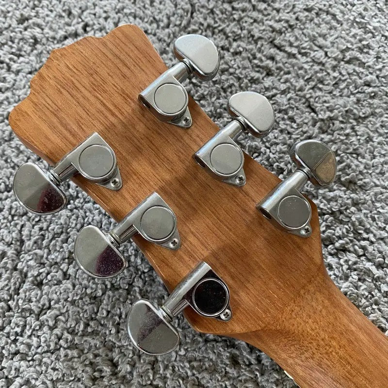 Luna 40 Inch Acoustic Guitar, Spruce Top Engraved Body, Mahogany Neck