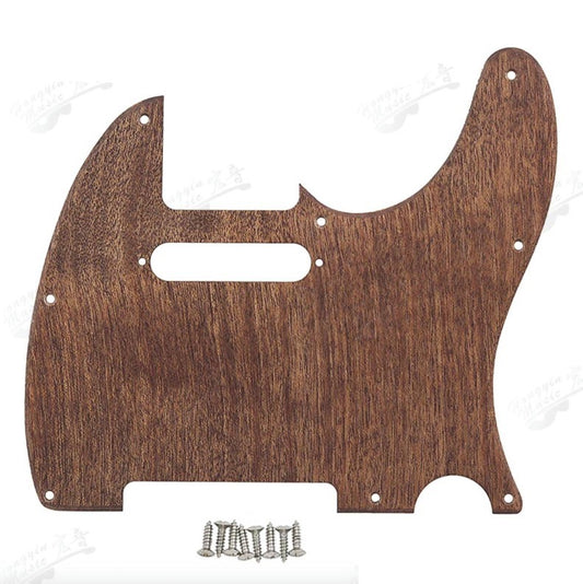 Mahogany Wood Electric Guitar Pickguard Scratch Plate Fit Telecaster T