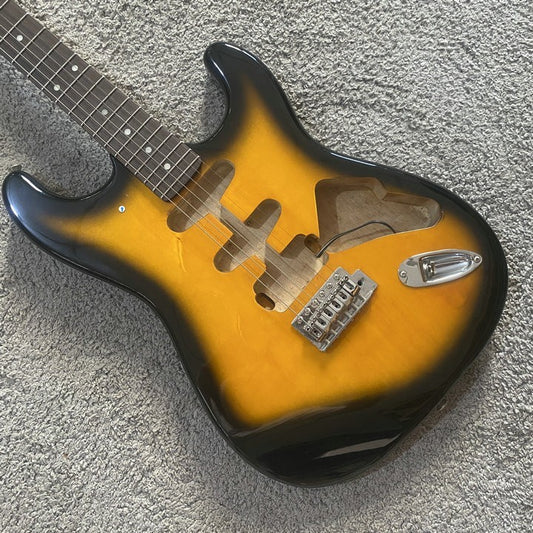HSS Sunburst Basswood Guitar Body with Maple Wood Neck, Rosewood Fretb
