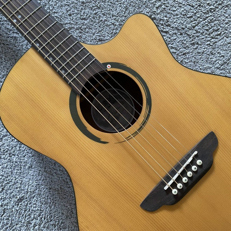 Luna Acoustic Guitar 41 Inch, Solid Spruce Top Body, Mahogany Neck