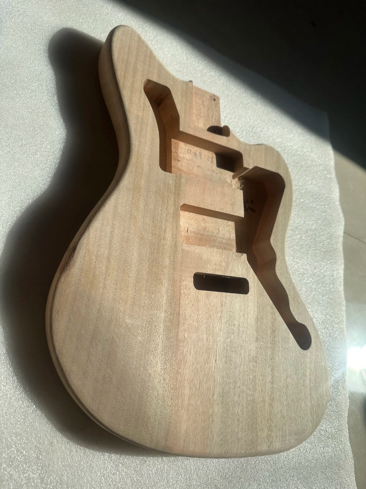 Mahogany Wood HH Guitar Unfinished Body Fit Jazzmaster Guitars