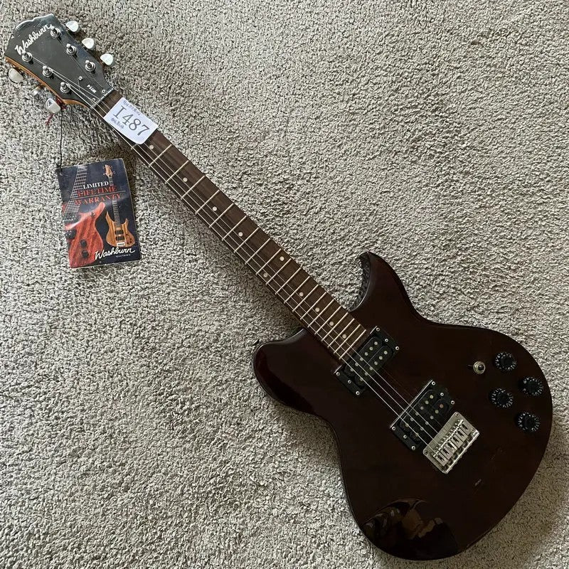 Washburn Brown Electric Guitar, Mahogany Body, Maple Neck, Rosewood Fi