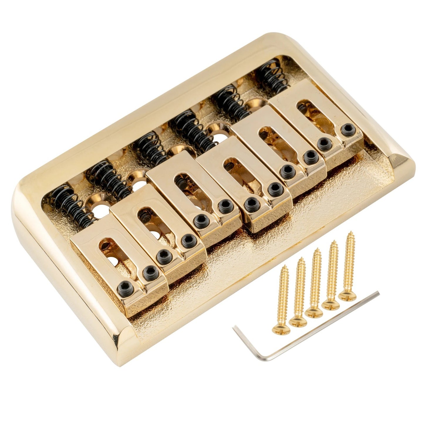 Fixed Hardtail Guitar Bridge System in Gold Fit Stratocaster Strat