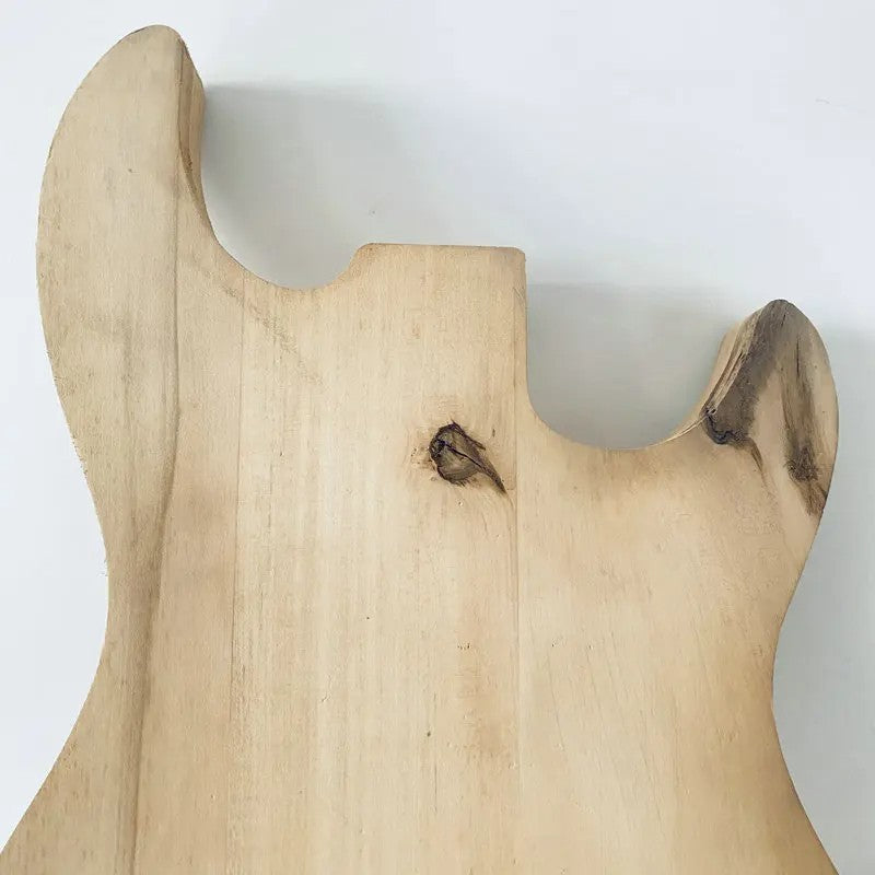 Solid Basswood DIY Double Cutaway Unrouted Guitar Body