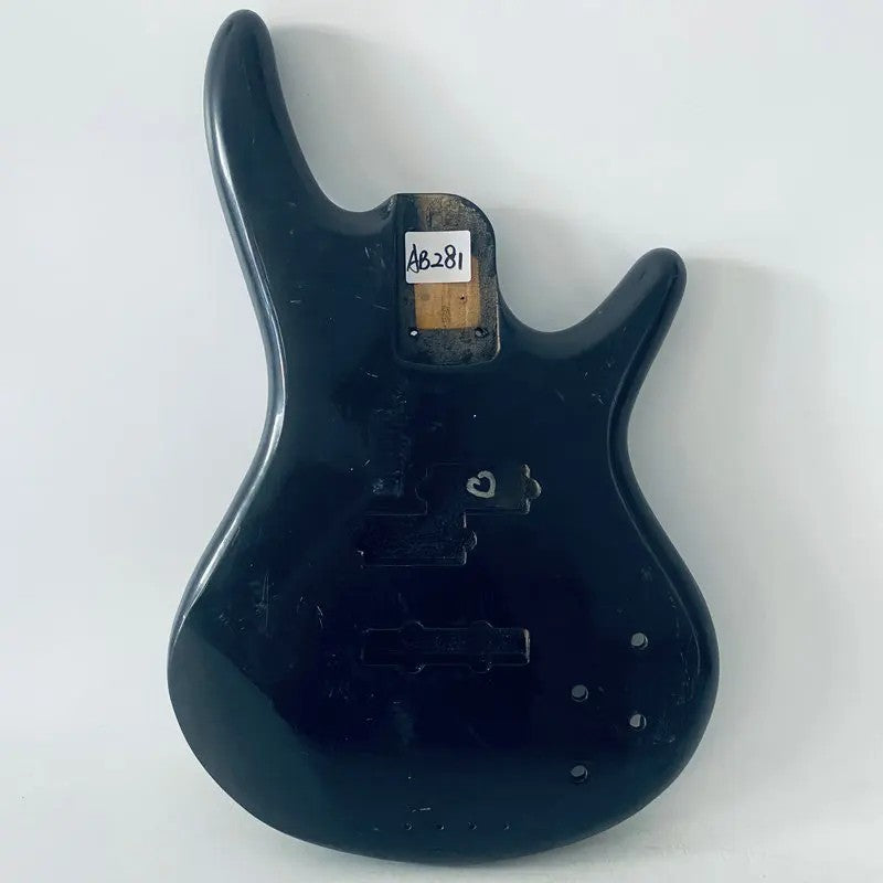 Black Basswood 4 String Bass Body DIY Project