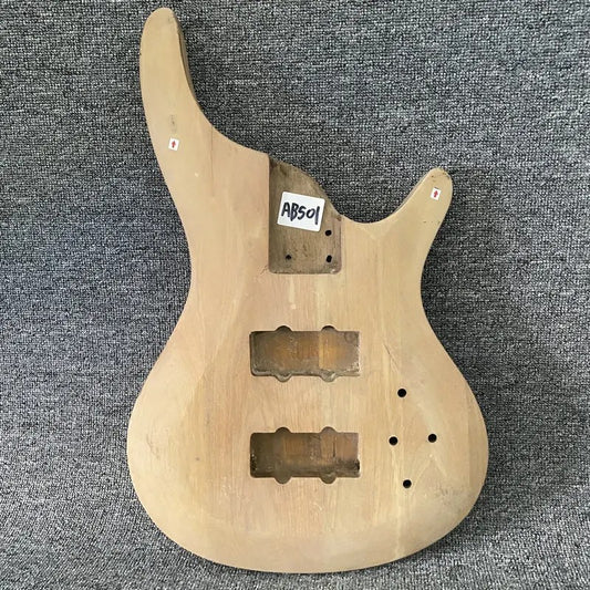 Mahogany Wood Electric Bass Guitar Body