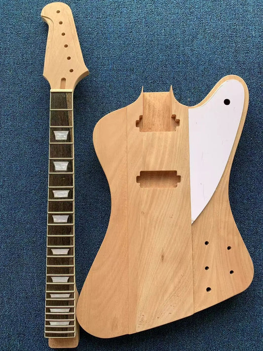 Unfinished DIY Project Firebird Guitar Kit - Mahogany Body and Neck