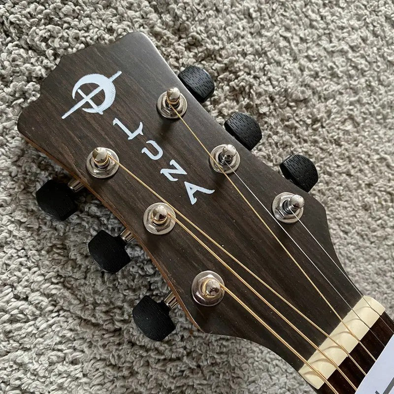 Luna 40 Inch Guitar, Vintage Solid Spruce Top Body, Mahogany Neck
