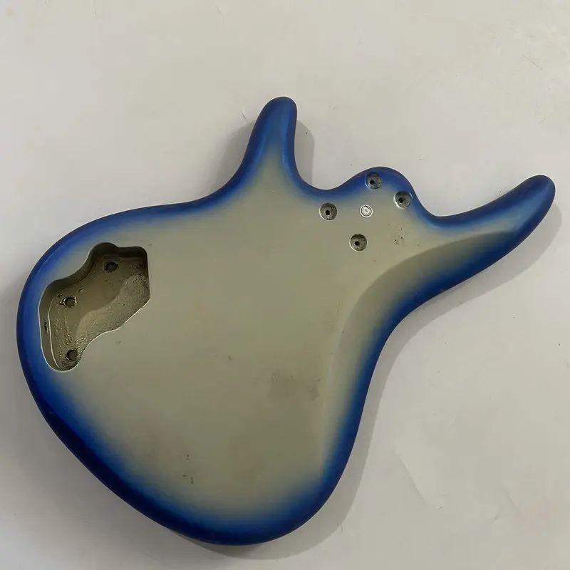 Metallic Blue / Grey 4 String Electric Bass Basswood Body