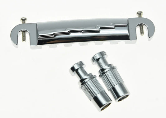 Chrome Wrapover Guitar Tailpiece Stopbar Fit Les Paul LP Junior Jr