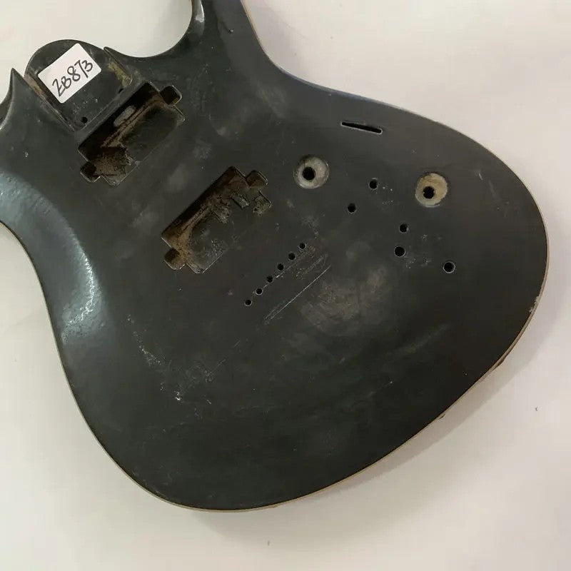 Black Basswood HH Guitar Body with Tiger Maple Top