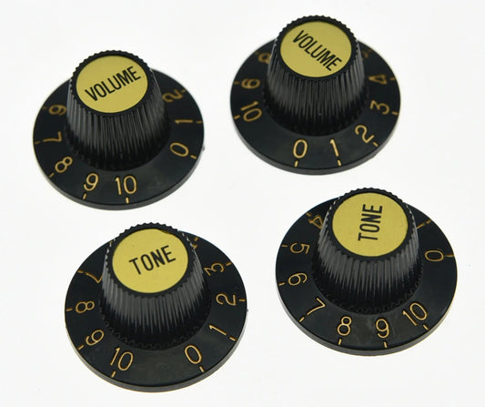 4pcs Gold Top Guitar Volume Tone Control Knobs Fit Epiphone,Washburn,P