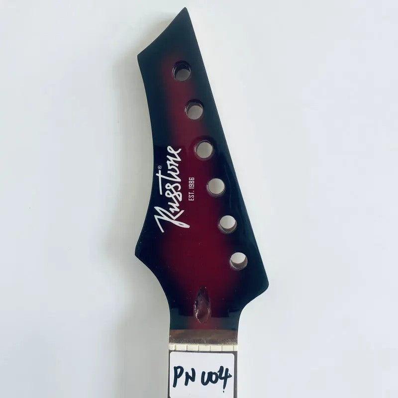 Red Reversed Head Guitar Maple Wood Neck, 24 Frets Rosewood Fingerboar