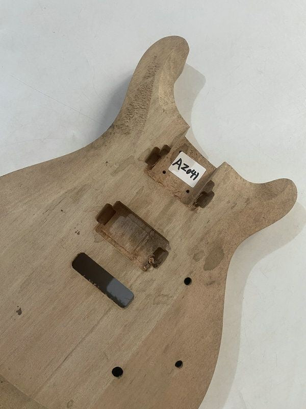 Unfinished Okoume Wood HH Guitar Double Cutaway Body