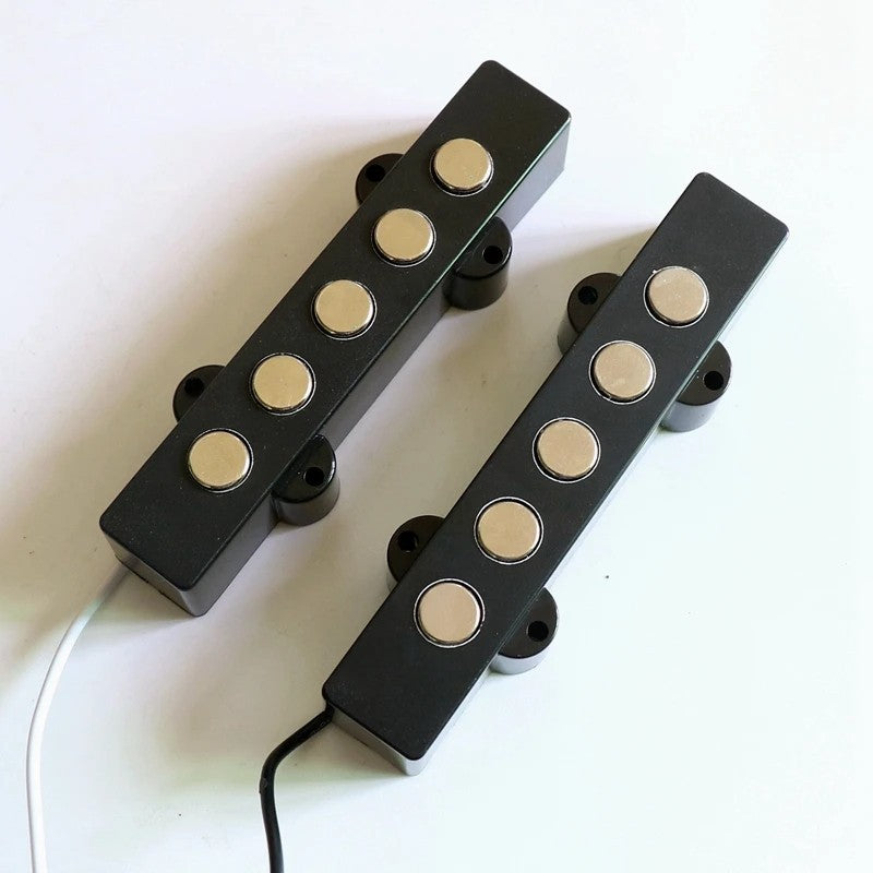 Flat Pole 5 String Bass Pickups Neck Bridge Fit Jazz J Bass