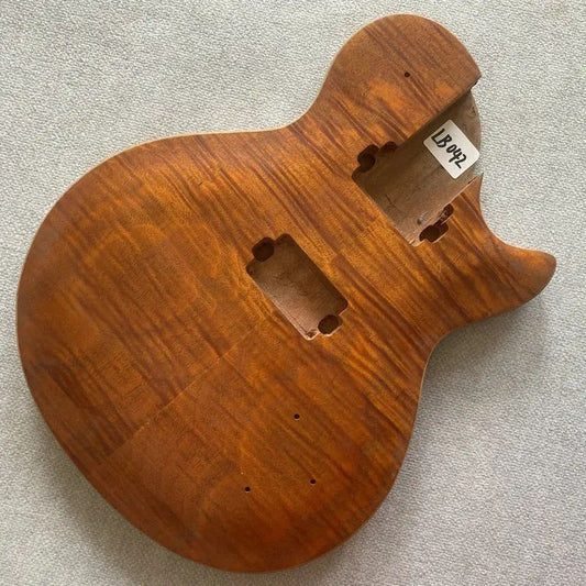 LAG Single Cut Guitar Body with Veneer Tiger Maple Top Fit Les Paul LP