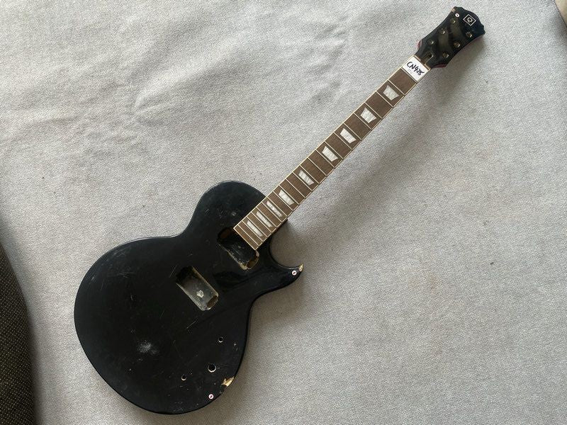 Black Basswood Guitar Body with Neck, Rosewood Fretboard Fit LP Les Pa