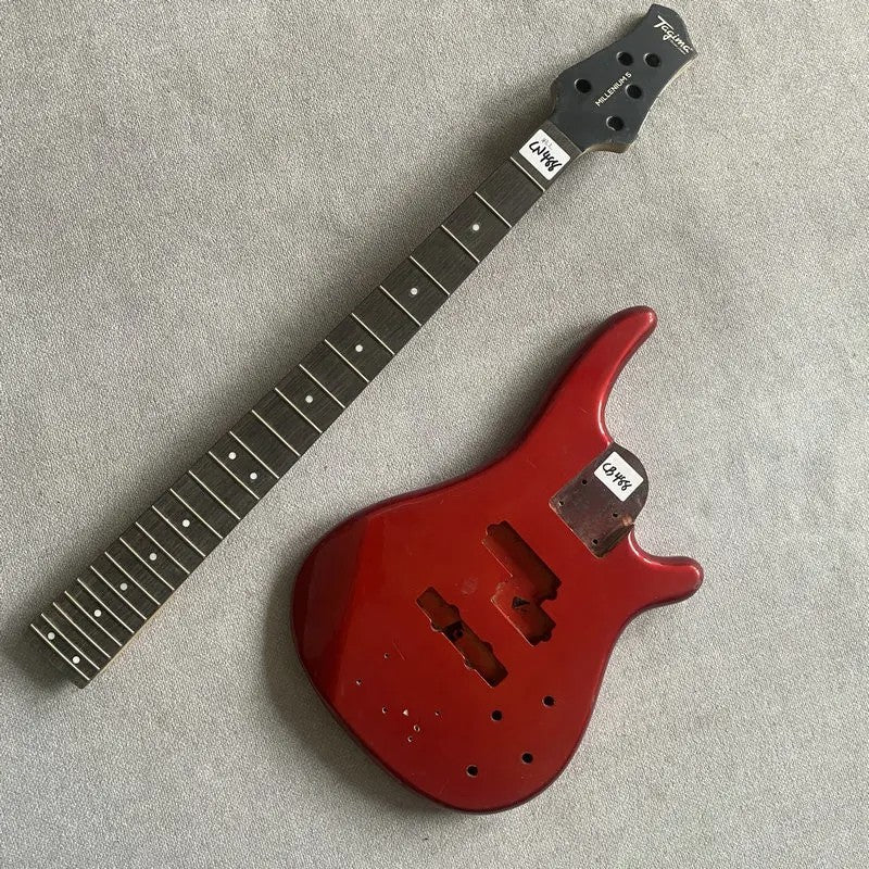 Tagima Red 5 String Bass Basswood Body with Maple Neck, Rosewood Finge