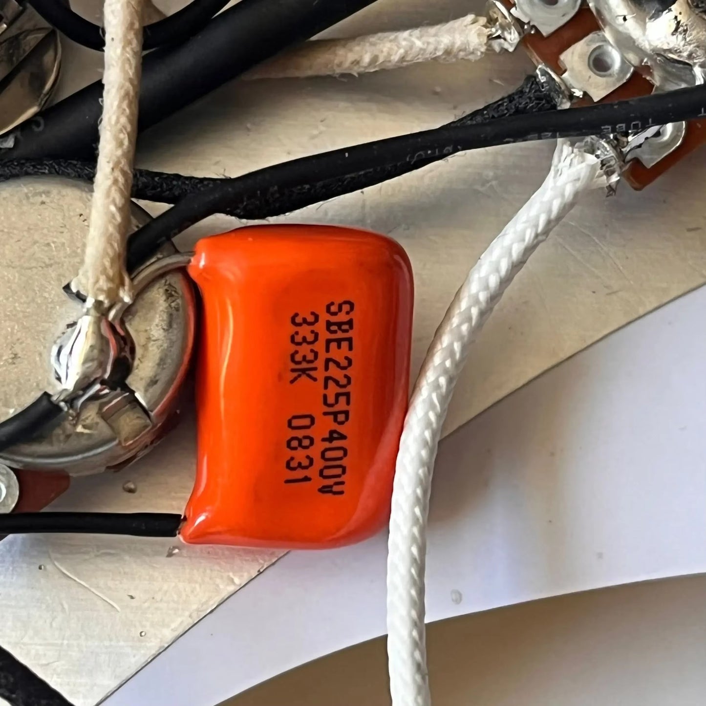 Yellow Pearl Guitar Loaded Prewired Pickguard Dual Rail Pickups,Multi