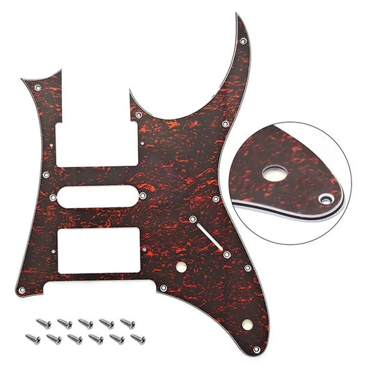 Red Tortoise Shell Guitar Pickguard HSH Scratch Plate Fit Ibanez Guita
