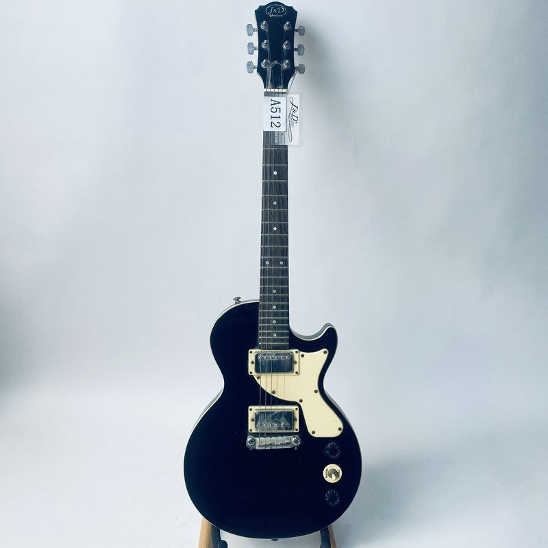J&D Black Single Cut Guitar Basswood Body, Maple Neck DIY Fit Les Paul