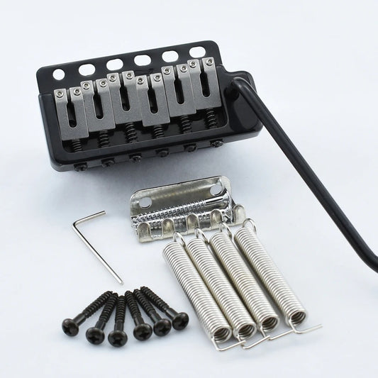 Black Wilkinson Guitar Bridge Tremolo with Steel Saddles Fit Stratocas