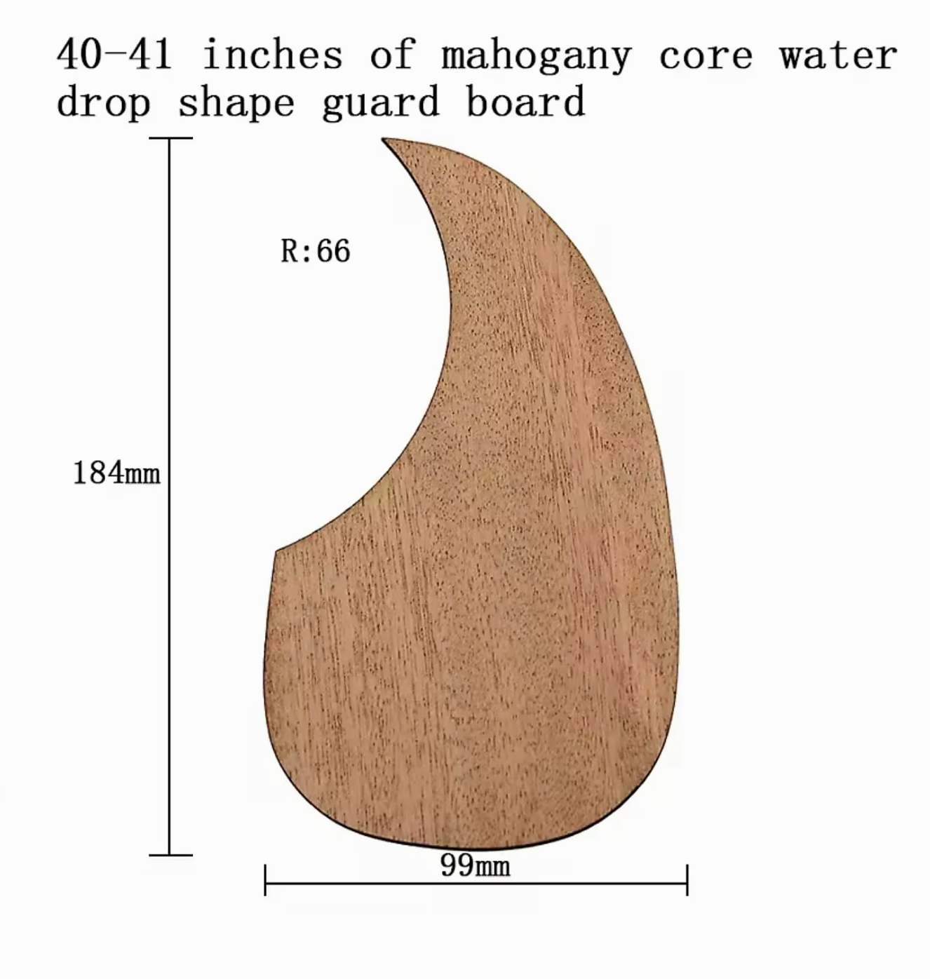 Mahogany Wood Acoustic Guitar Pickguard Scratch Plate