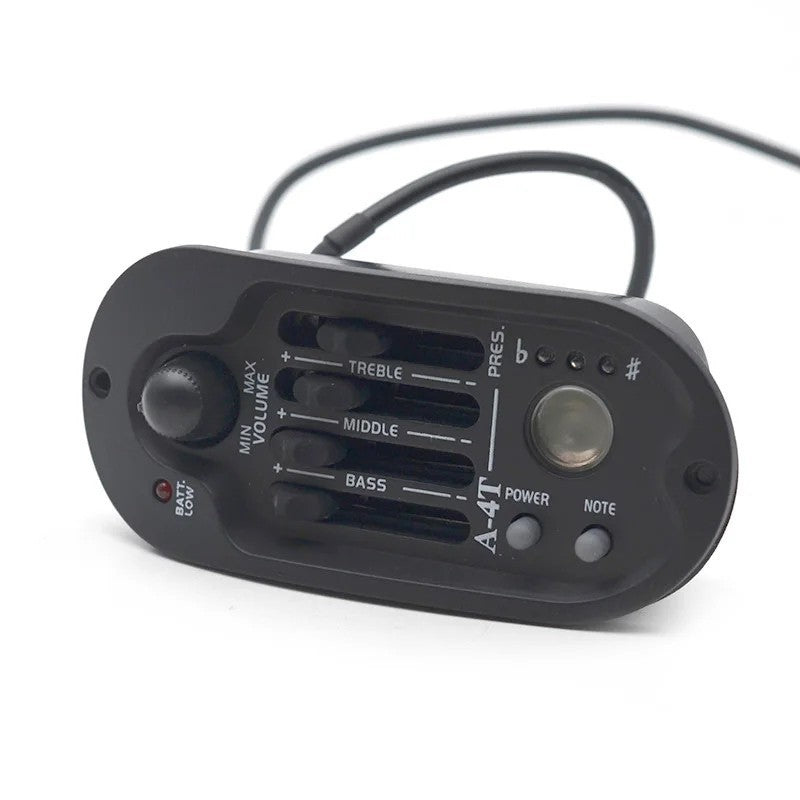 Oval 4 Band Acoustic Guitar Pramp EQ Equalizer with Tuner