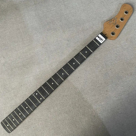 Eko Left Handed 4 String Bass Neck, Rosewood Fingerboard 21 Frets