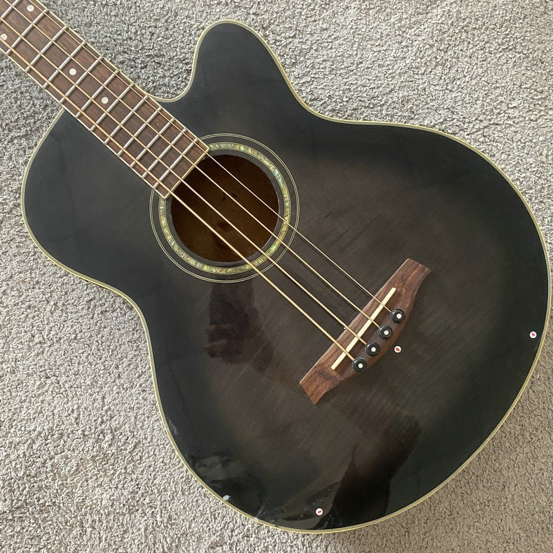 Ibanez 4 String Acoustic Electric Bass, Spruce and Tiger Maple Top Bod