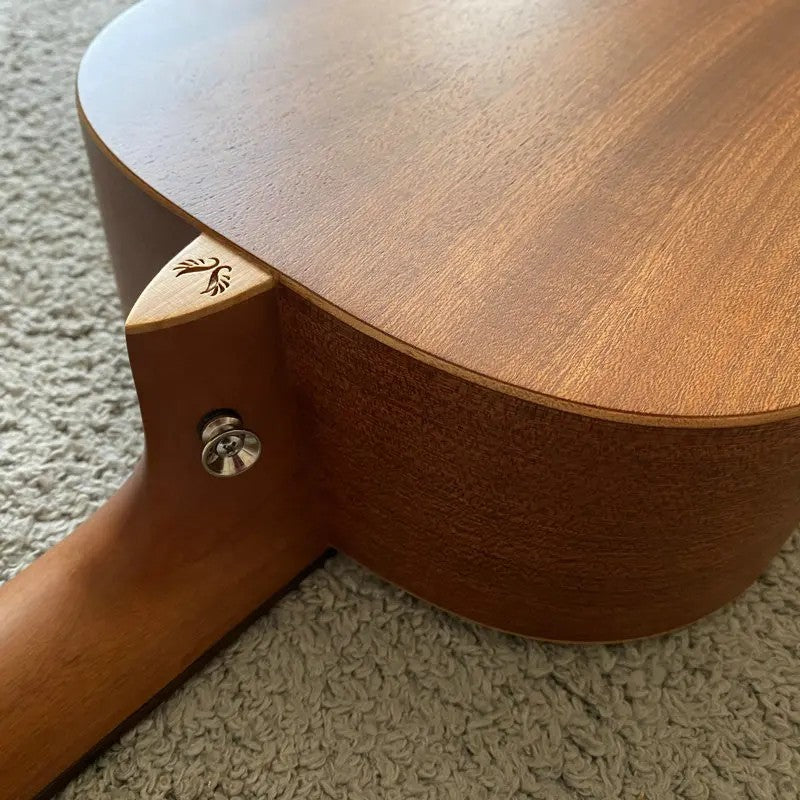 38" Parlor Acoustic Guitar, Solid Top Spruce Body, Mahogany Neck