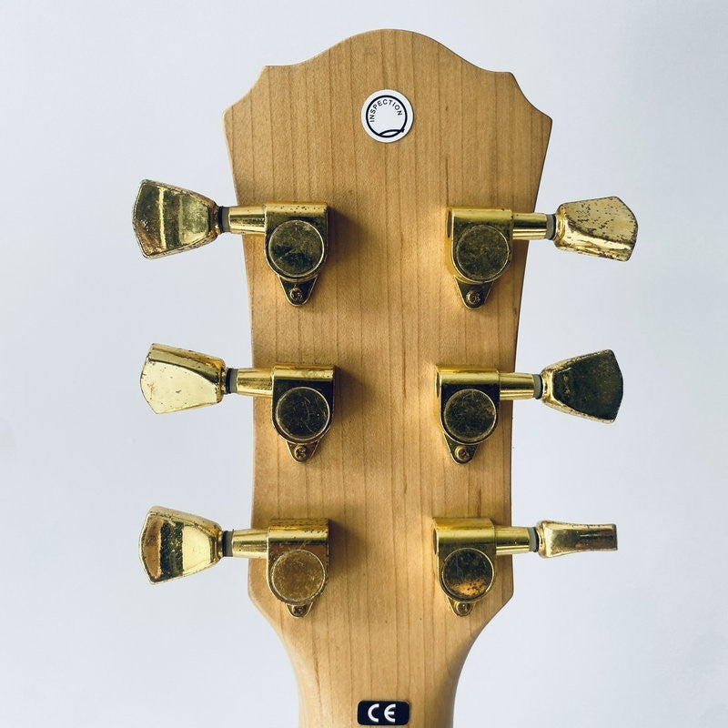 J&D Solid Basswood Guitar Body Quilted Maple Top, Maple Neck Fit LP Le