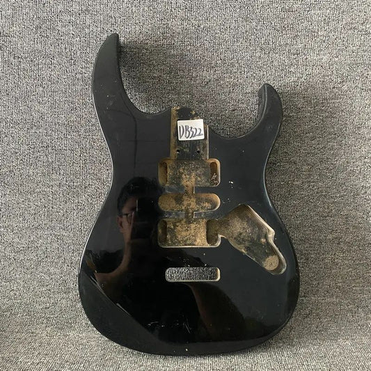 Gloss Black Basswood Guitar Double Cutaway Body
