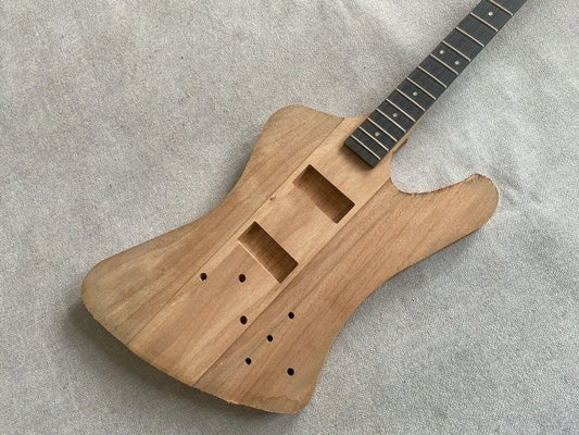 Unfinished 4 String Bass Mahogany Body with Maple Neck Fit Firebird DI