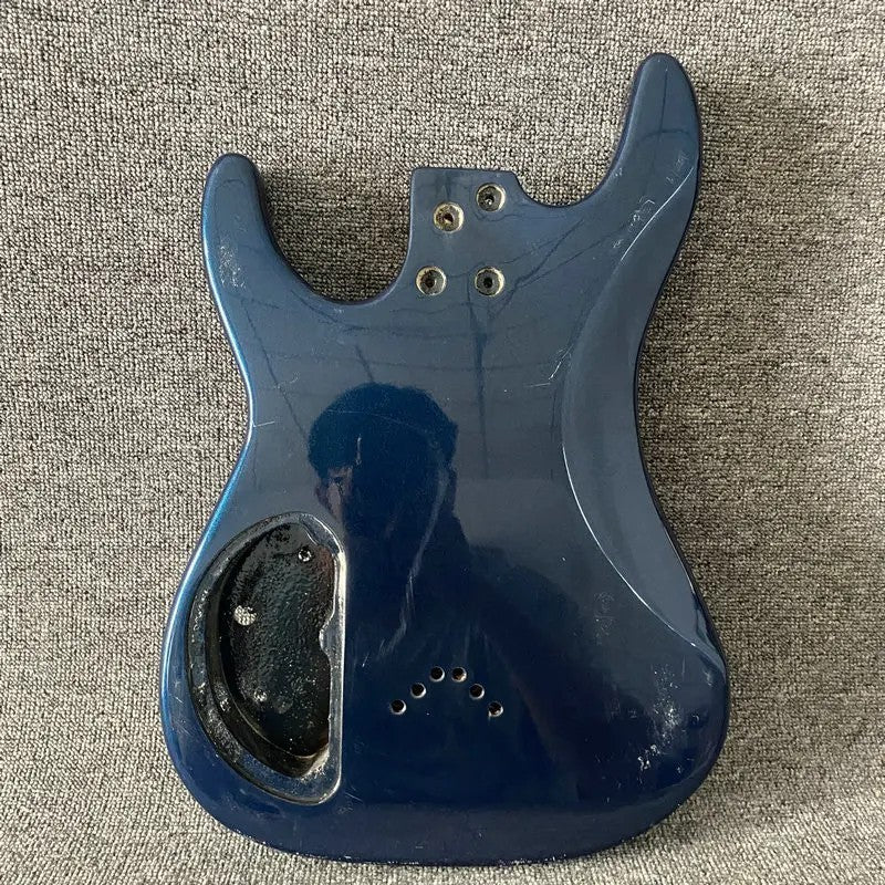 Metallic Blue Basswood Guitar HH Double Cutaway Body DIY Project