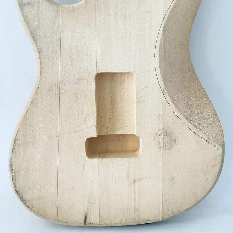 Solid Basswood DIY Double Cutaway Unrouted Guitar Body