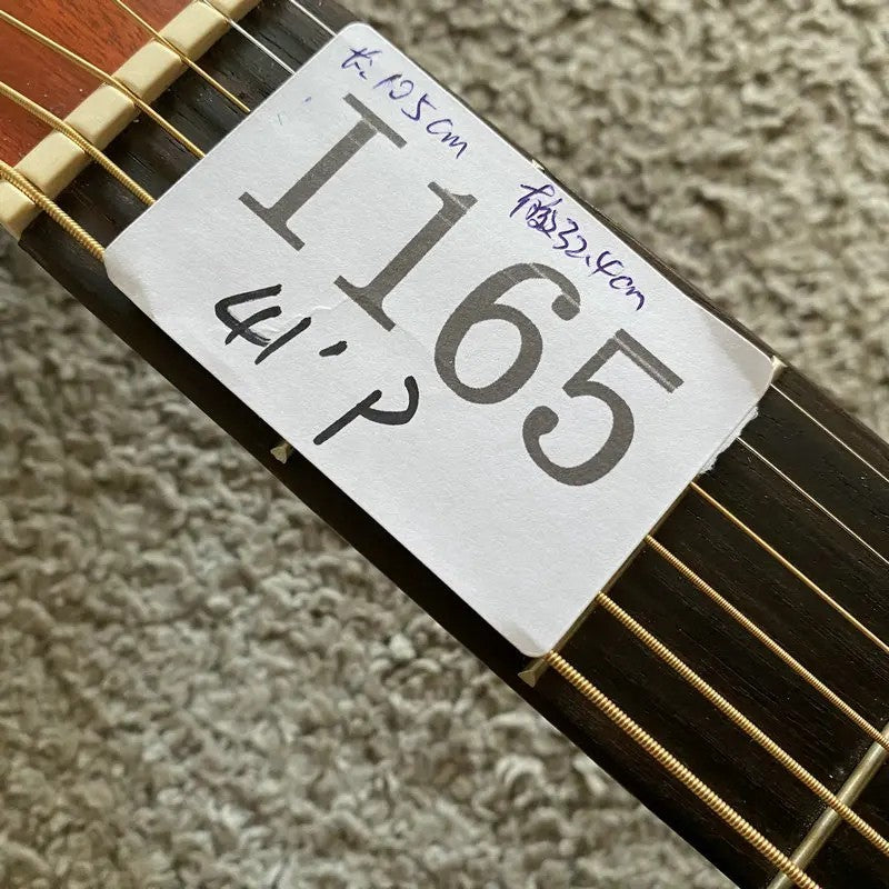 38" Parlor Acoustic Guitar, Mahogany Body and Neck, Rosewood Fingerboa