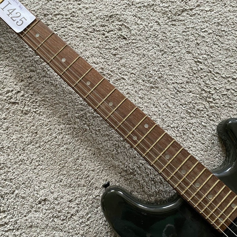 J&D Black Guitar, Solid Mahogany Body, Maple Neck, 24 Frets Rosewood F