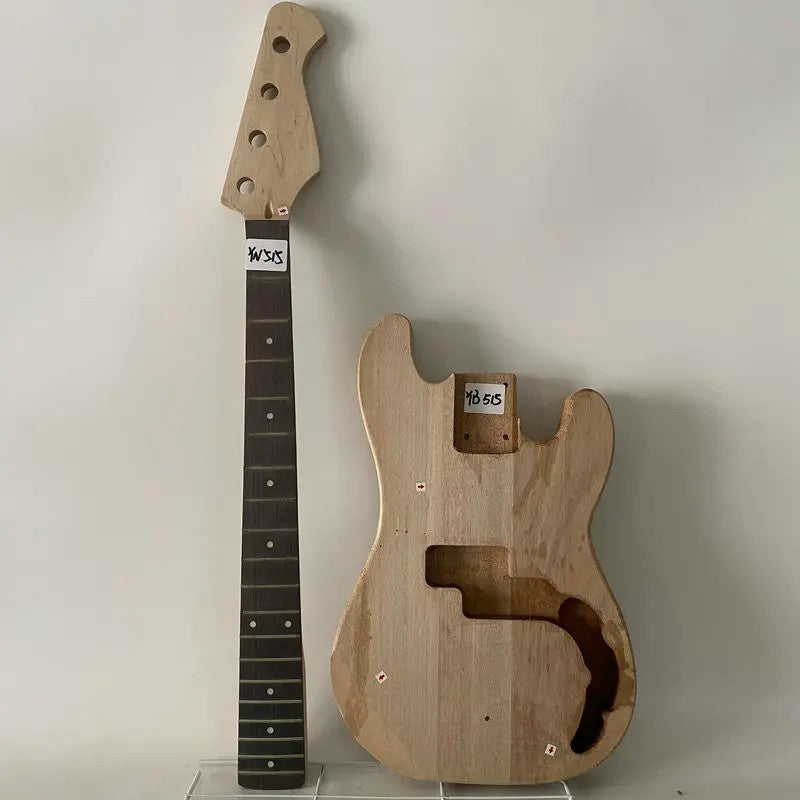 1 Set 4 String Bass Basswood Body with Maple Neck Fit Precision P Bass