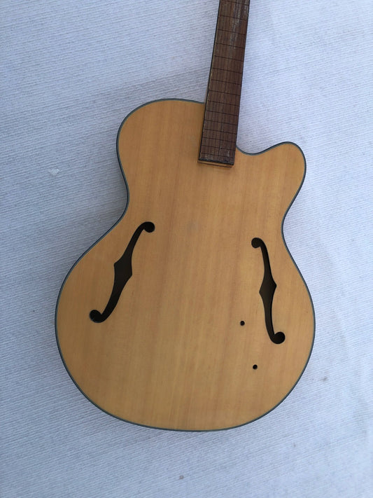 Hollow Body Arch Top Jazz Guitar Body with Neck, Rosewood Fingerboard