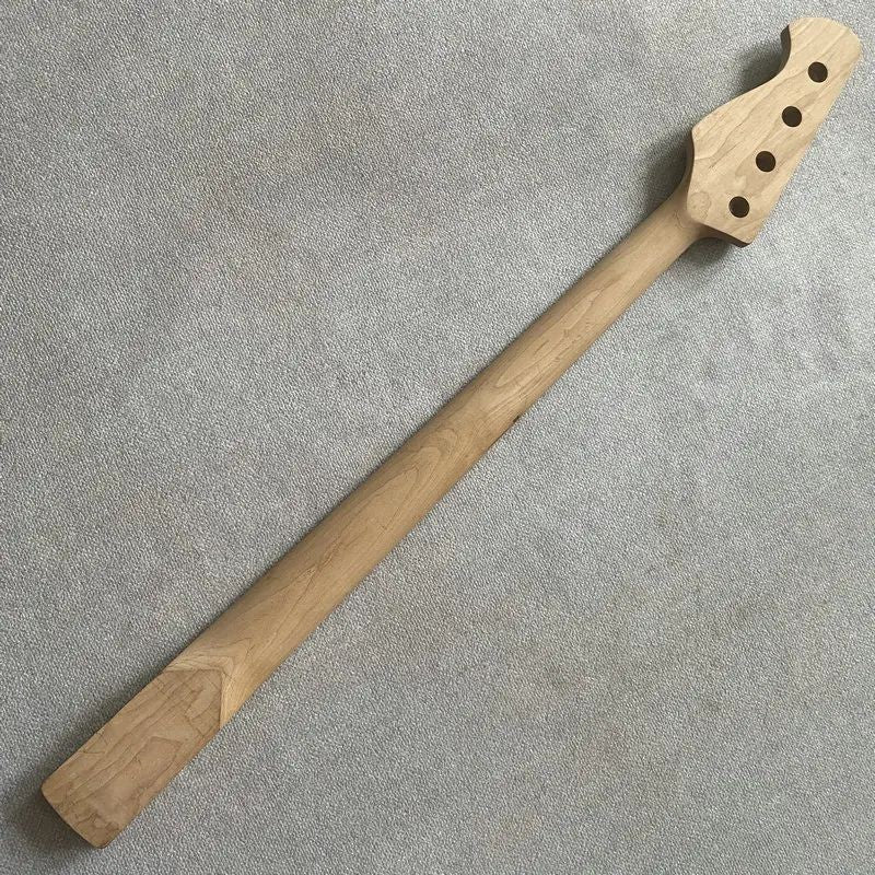 Maple Wood 4 String Bass Neck, 24 Frets Maple Fingerboard
