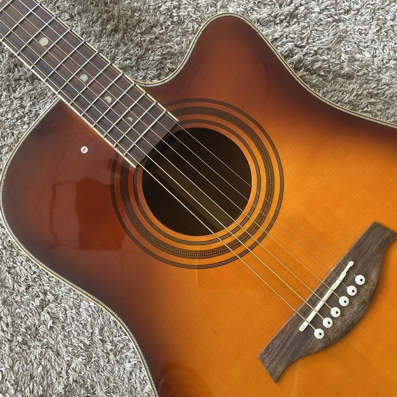 Cherry Burst 40 Inch Acoustic Guitar, Spruce Mahogany Body, Rosewood F