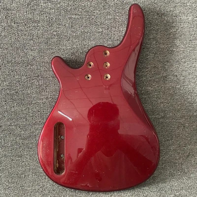 Metallic Red 4 String Bass Basswood Body