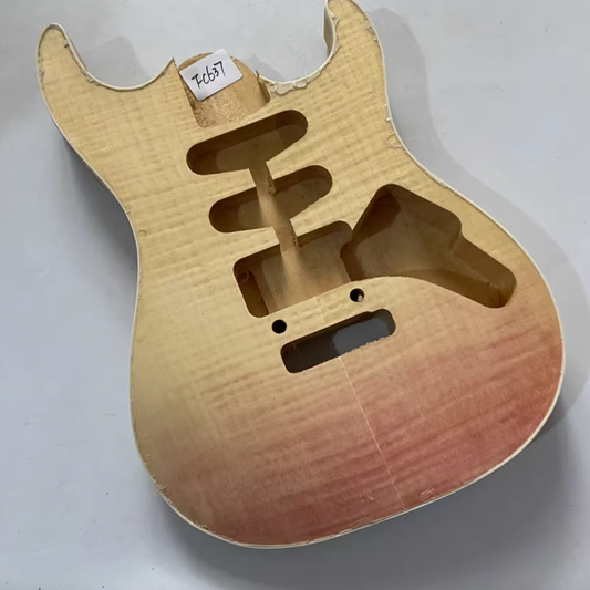Veneer Tiger Maple Top HSS Guitar Basswood Body DIY Project