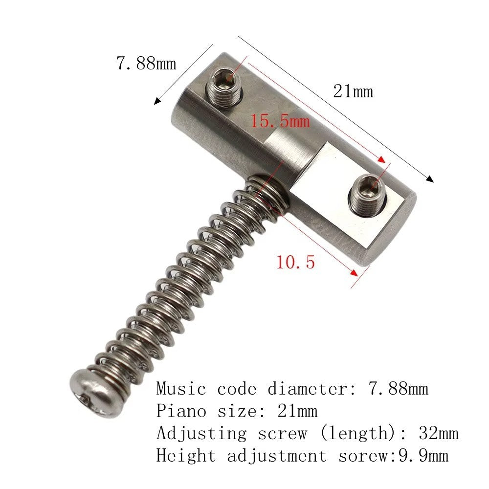 3pcs Silver Brass Guitar Ashtray Bridge Saddles Fit Telecaster Tele
