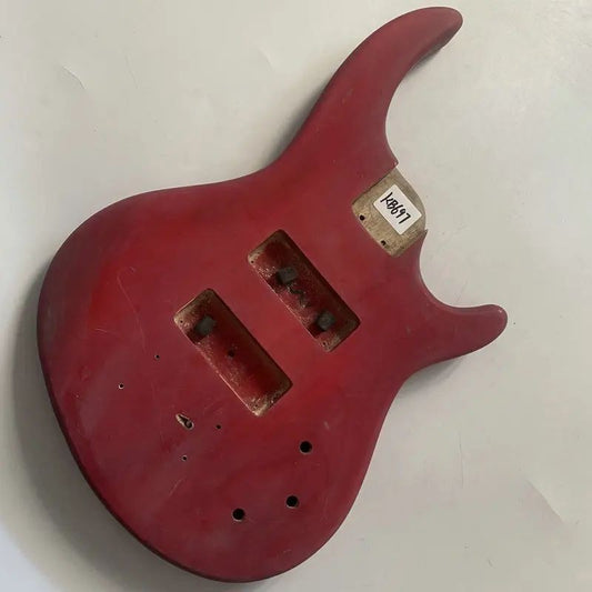 Solid Basswood Red Electric Bass Guitar Body